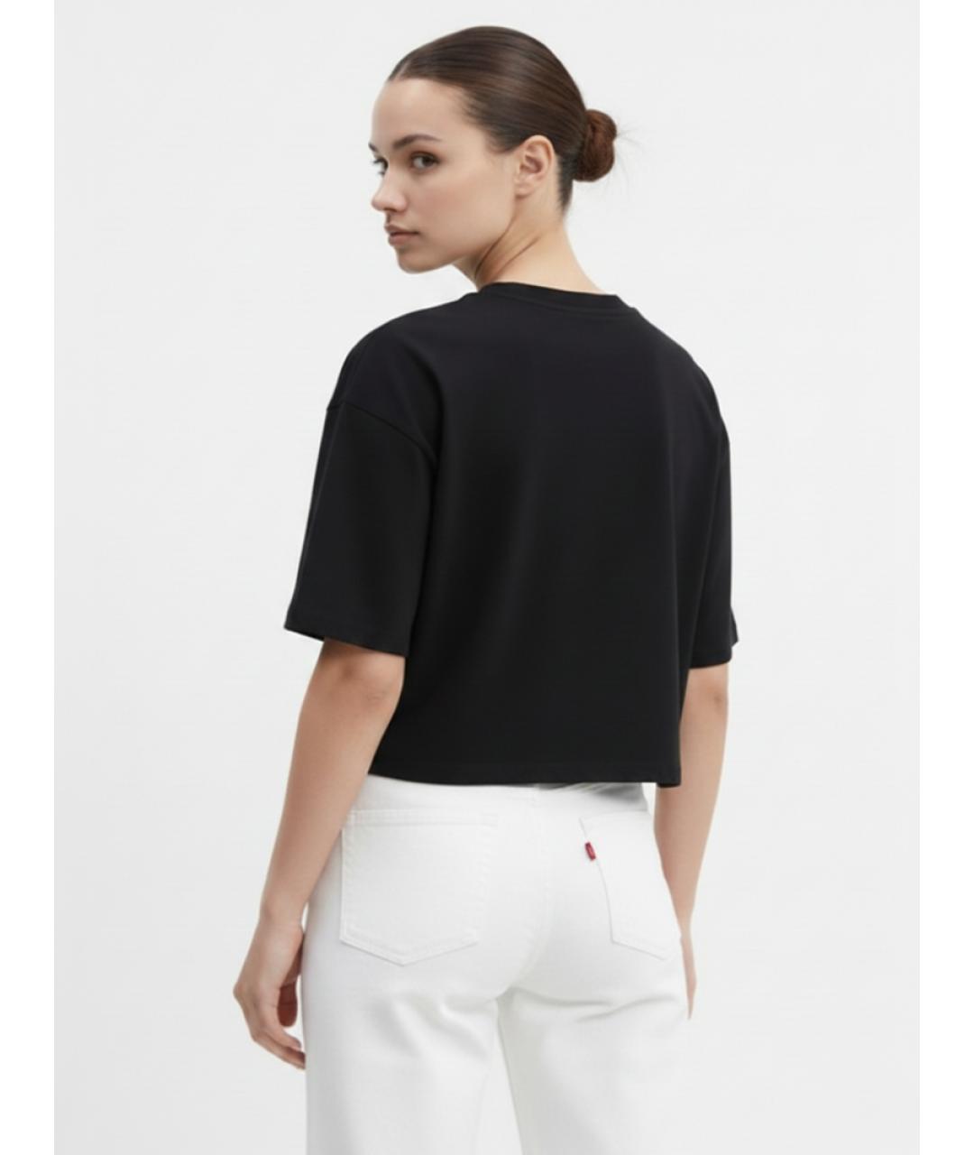 BALMAIN Черная хлопковая футболка, фото 3
