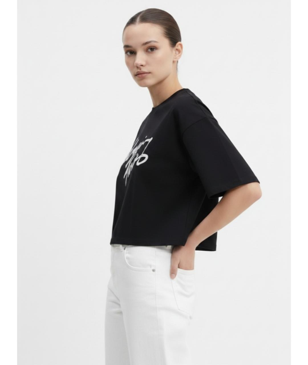 BALMAIN Черная хлопковая футболка, фото 4