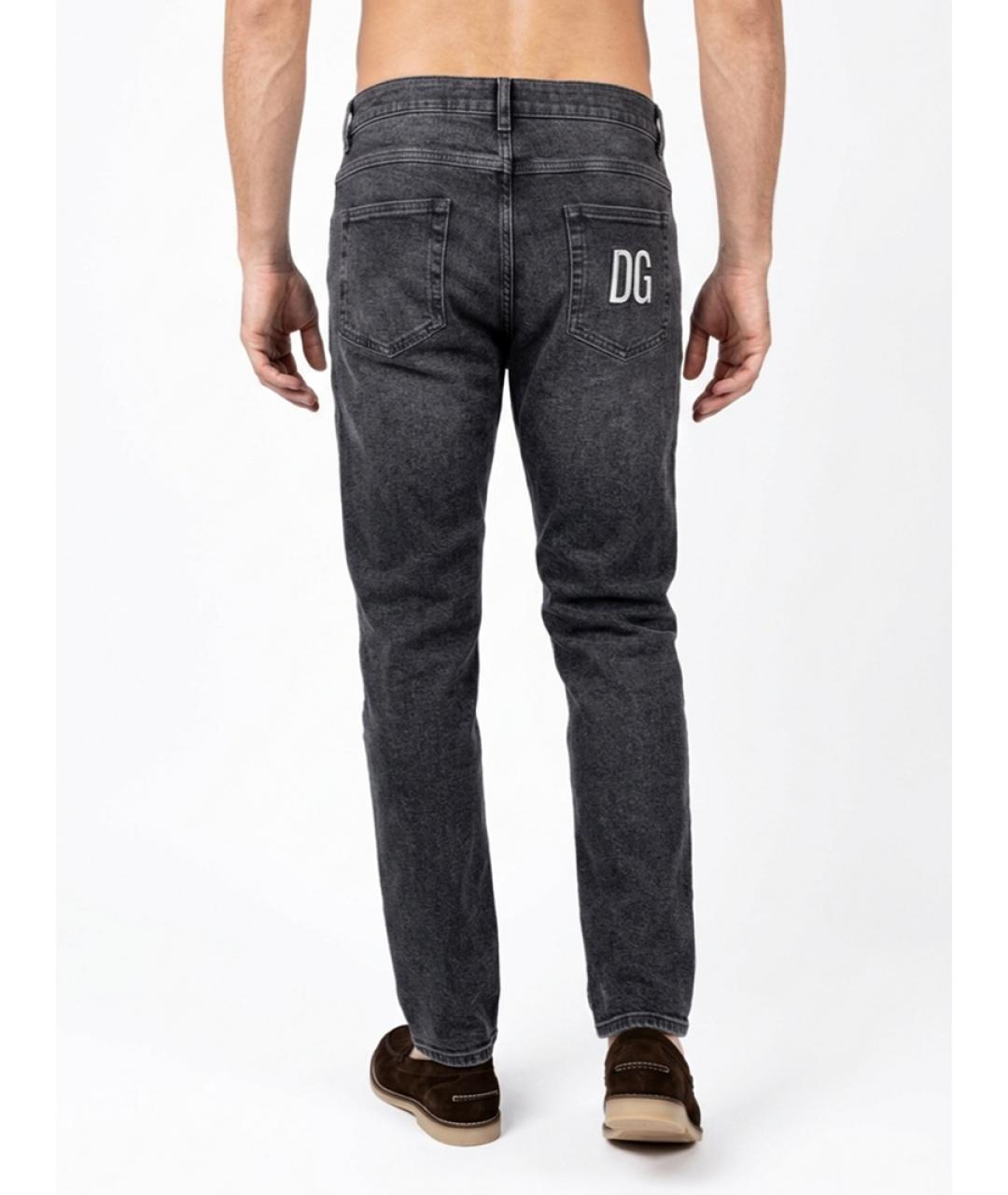 DOLCE&GABBANA Антрацитовые хлопковые джинсы скинни, фото 4