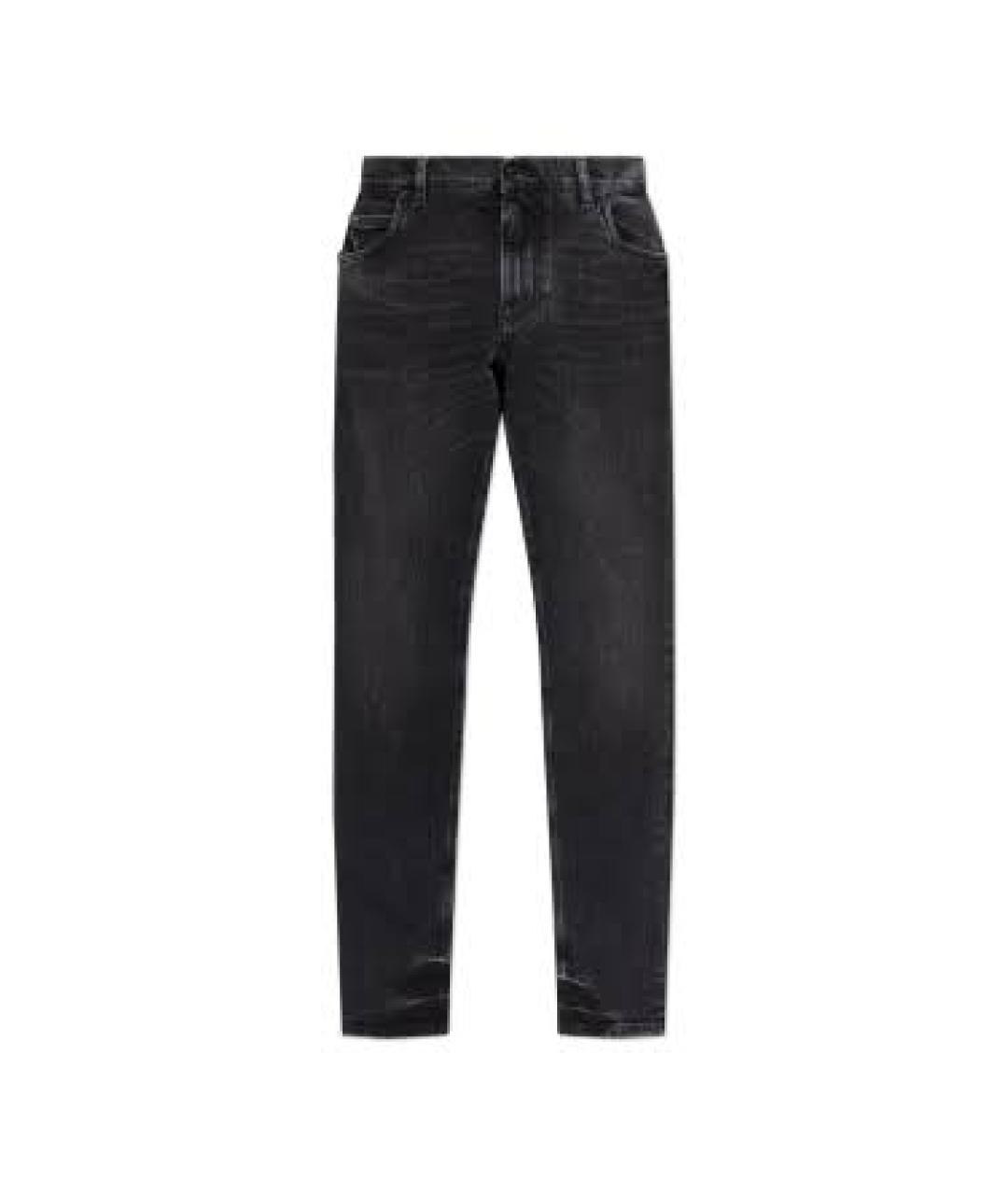 DOLCE&GABBANA Антрацитовые хлопковые джинсы скинни, фото 1