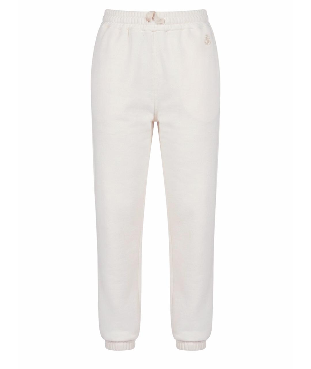 JIL SANDER Белые хлопковые спортивные брюки и шорты, фото 1