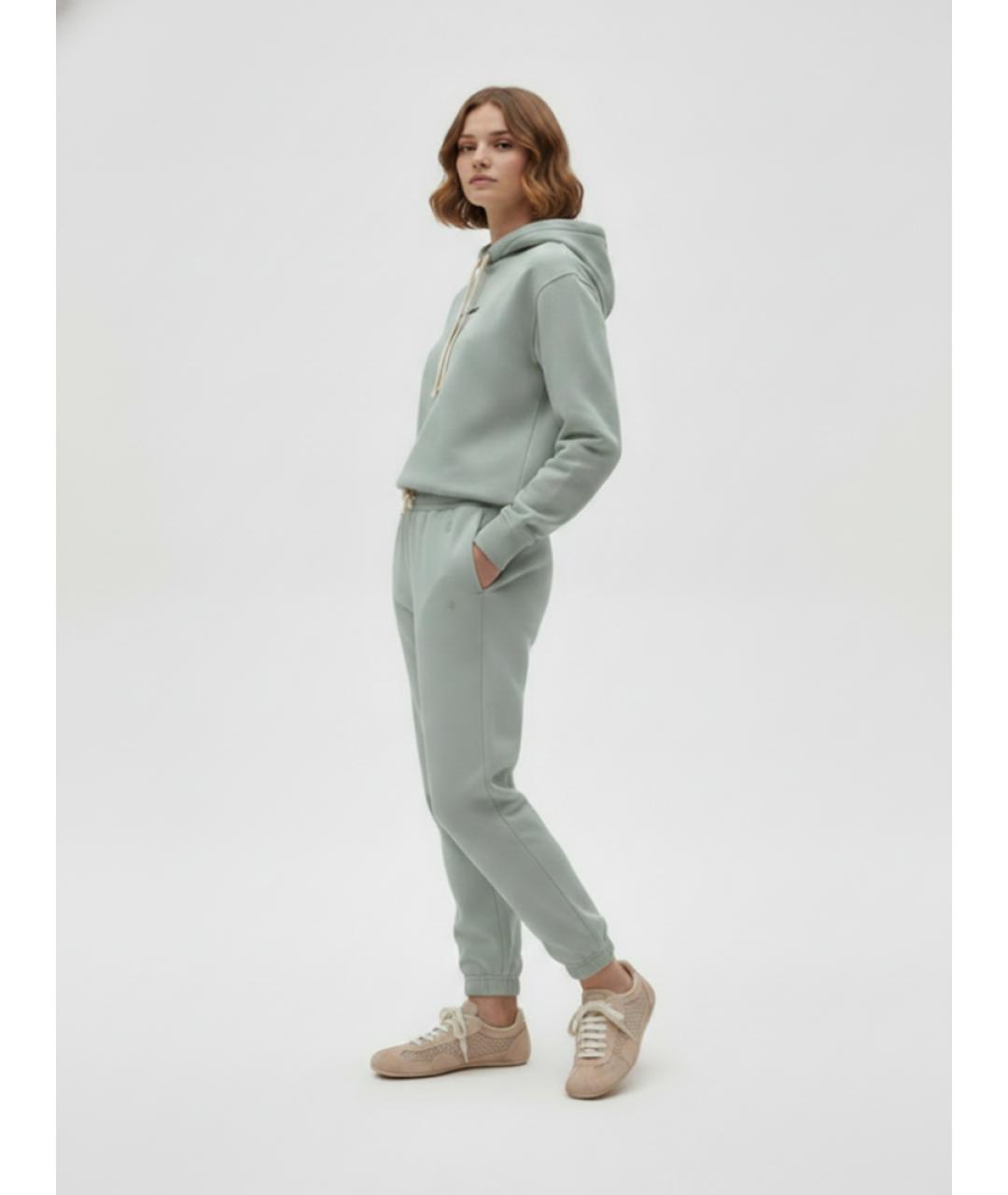 JIL SANDER Серые хлопковые спортивные брюки и шорты, фото 3