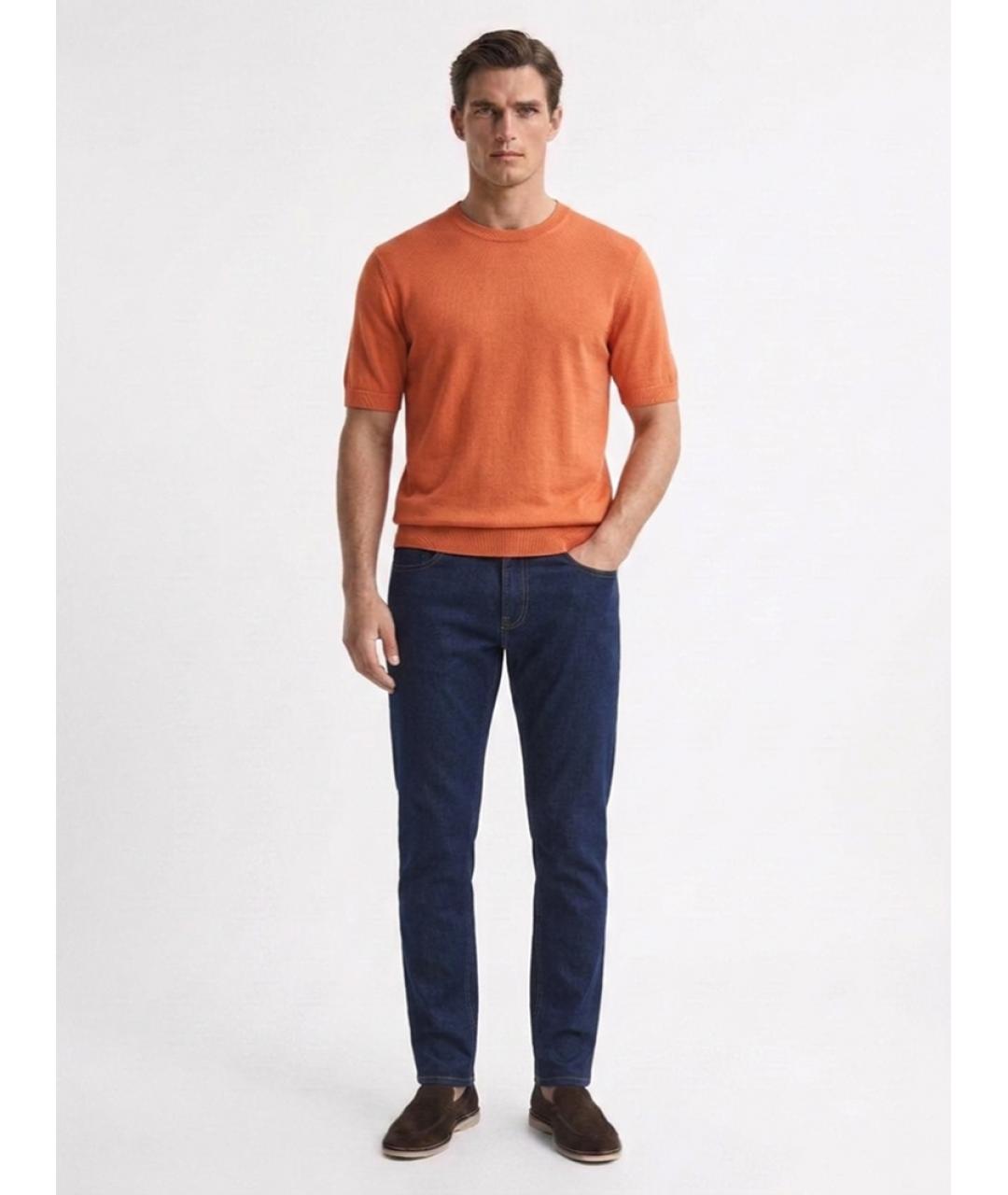 OUTFIT Оранжевая хлопковая футболка, фото 3