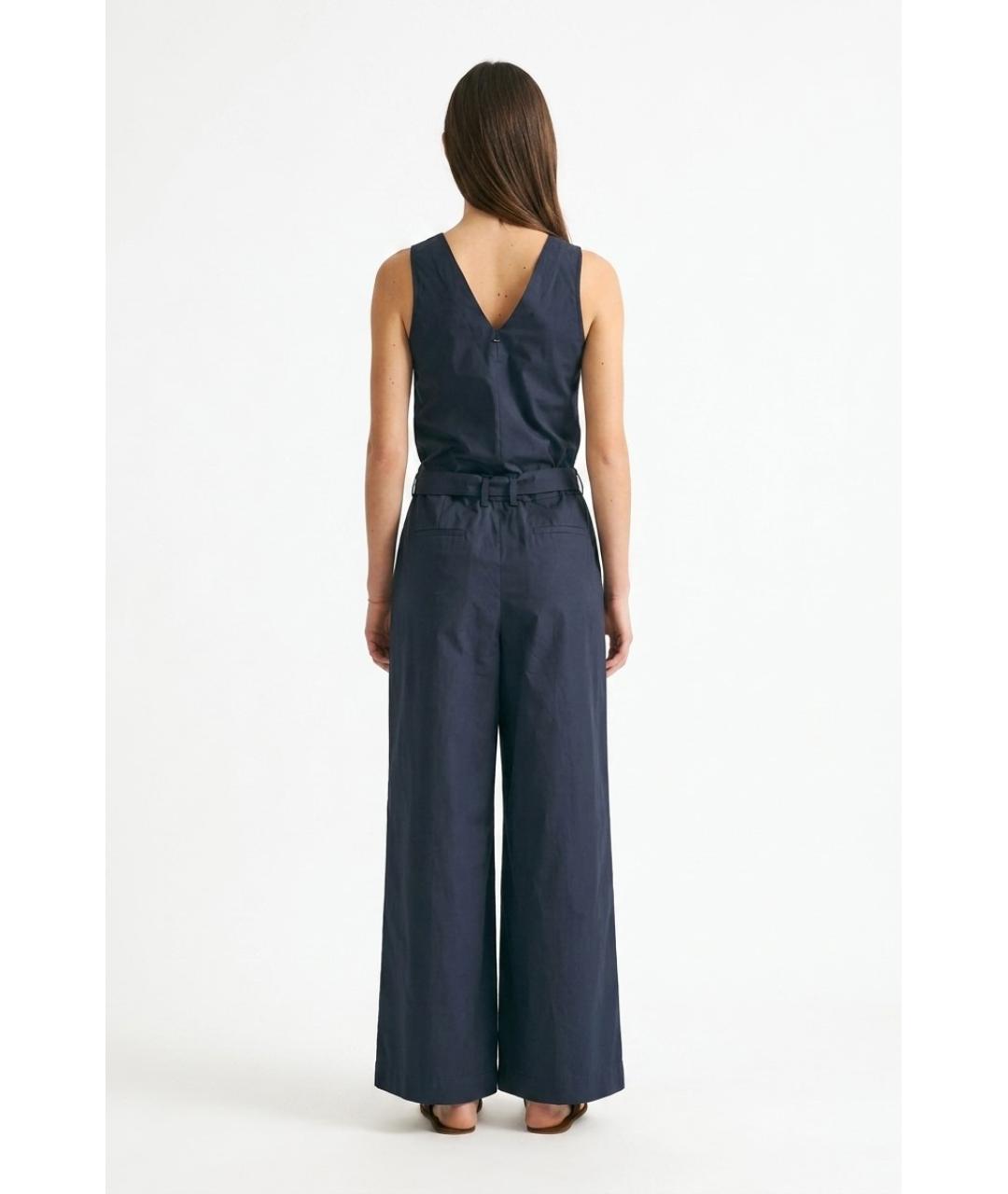 MAX MARA Синий хлопковый комбинезон, фото 4