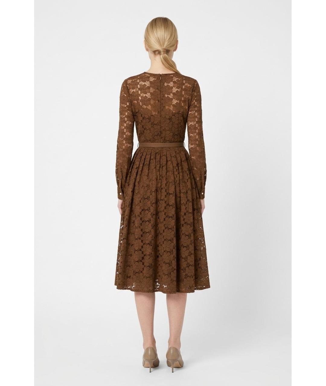 MAX MARA Коричневое полиамидовое повседневное платье, фото 4