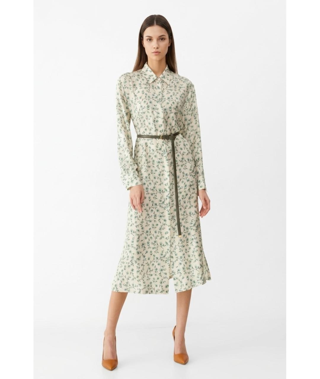 MAX MARA Мульти шелковое повседневное платье, фото 3