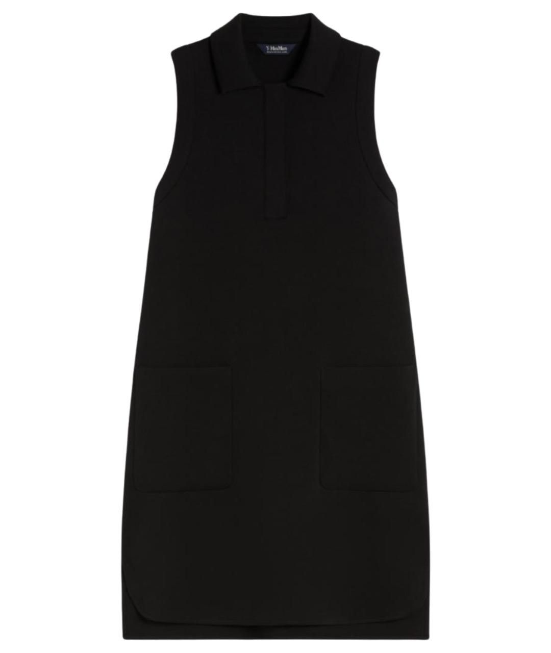 MAX MARA Черное хлопковое повседневное платье, фото 1