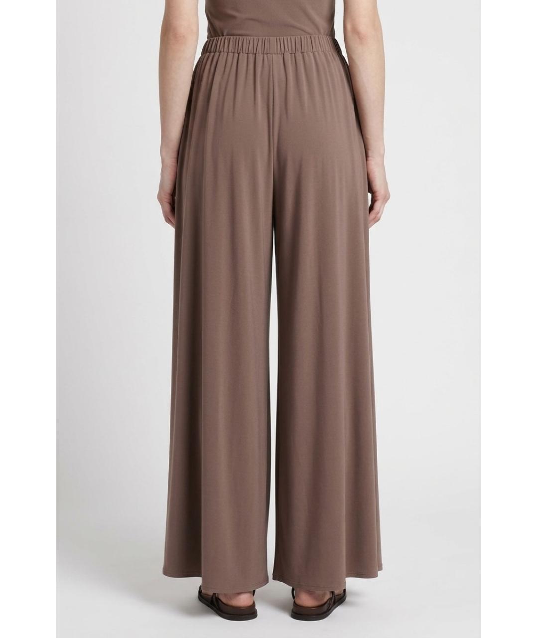 MAX MARA Коричневые брюки широкие, фото 3