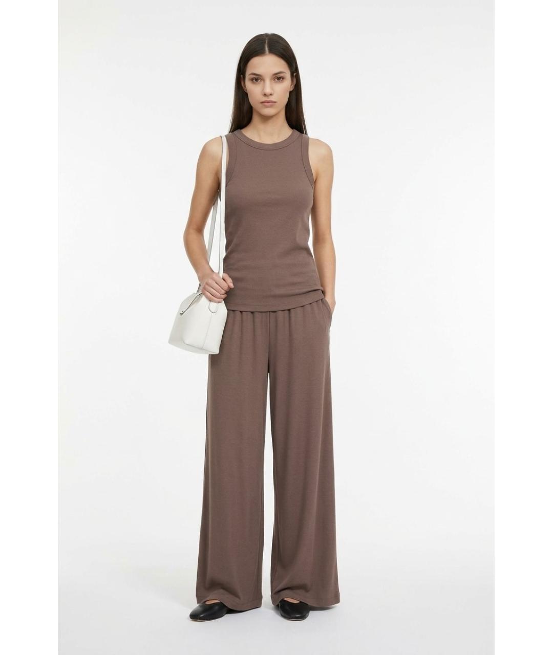 MAX MARA Коричневая майка, фото 2