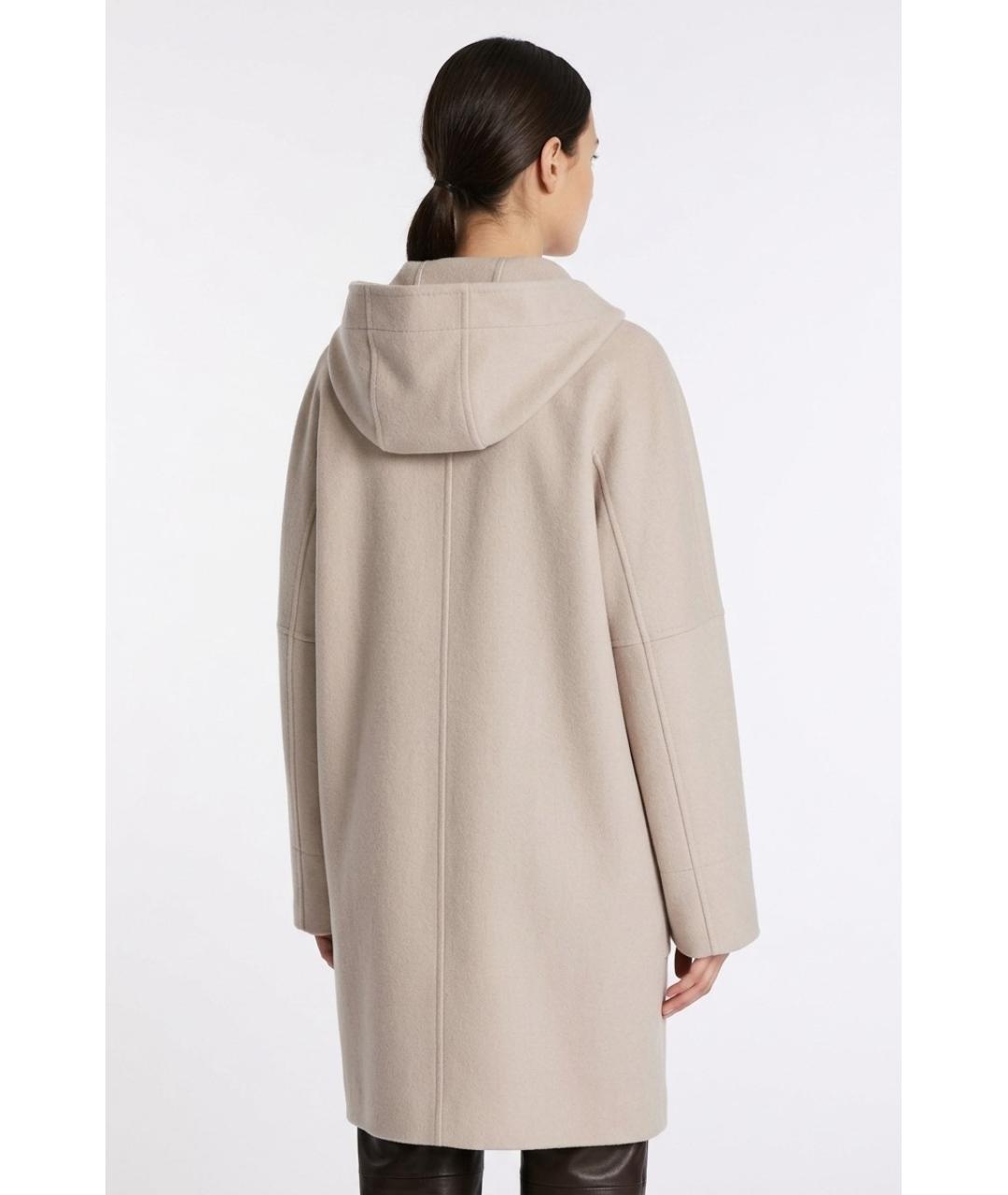 MAX MARA Бежевое шерстяное пальто, фото 4