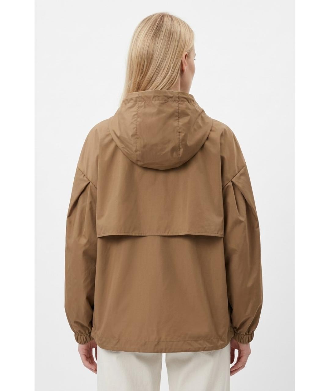 MAX MARA Бежевая полиэстеровая куртка, фото 3