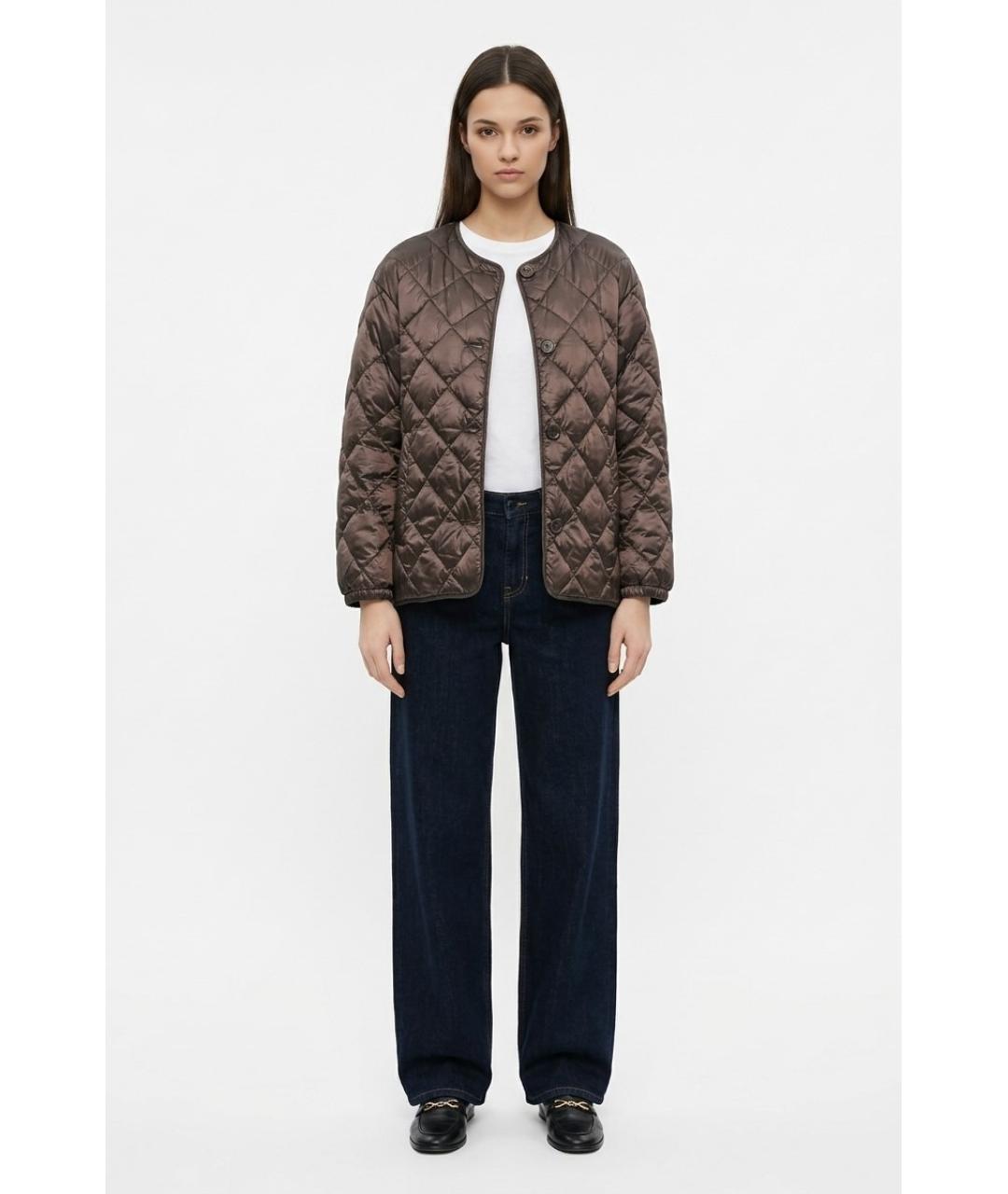 MAX MARA Коричневая полиамидовая куртка, фото 3