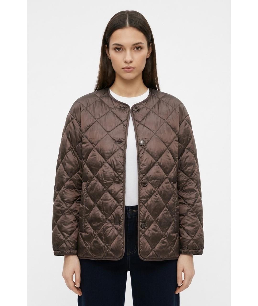 MAX MARA Коричневая полиамидовая куртка, фото 2