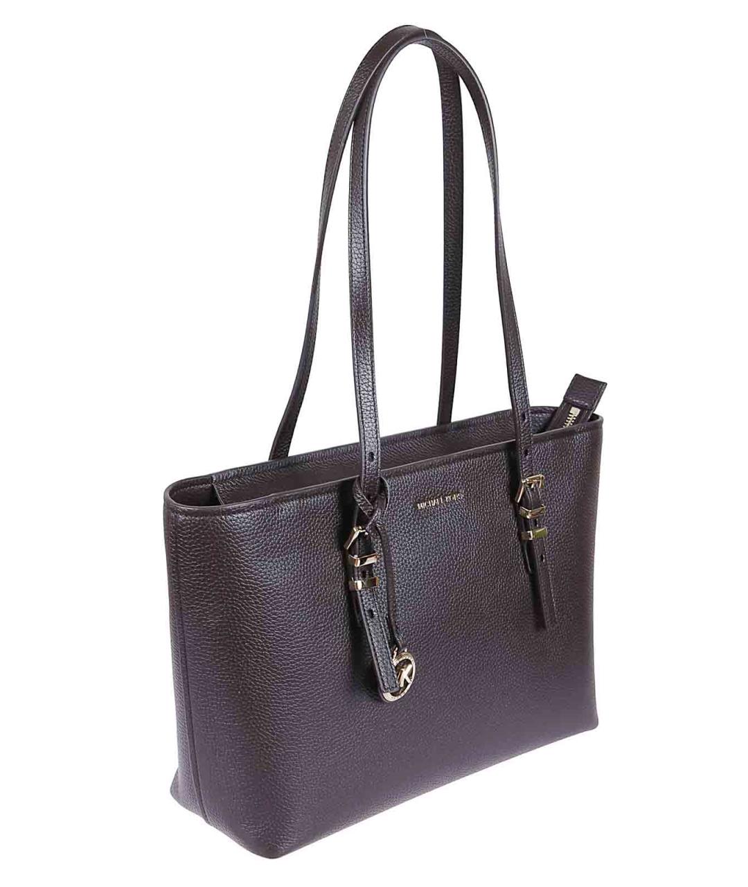 MICHAEL KORS Коричневая кожаная сумка тоут, фото 3