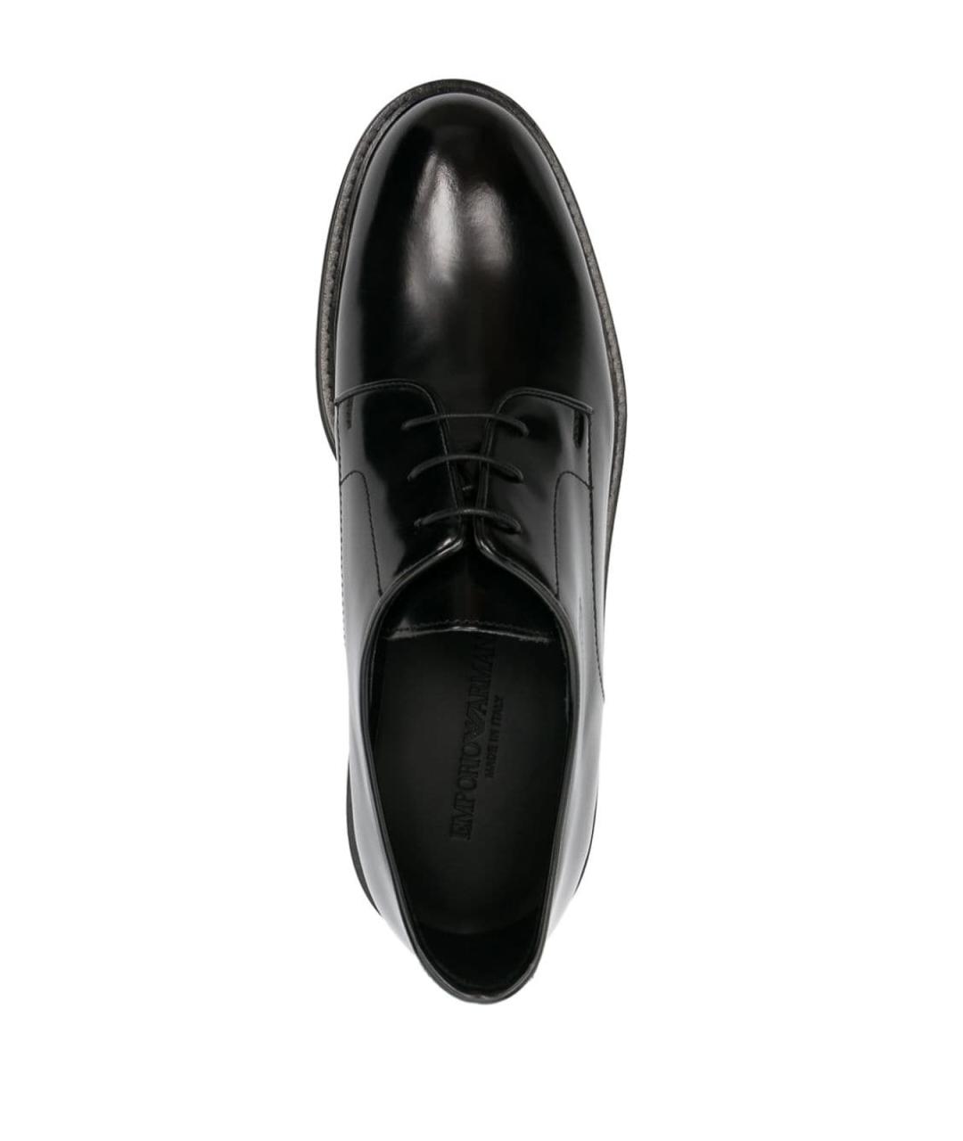 EMPORIO ARMANI Черные кожаные туфли, фото 4