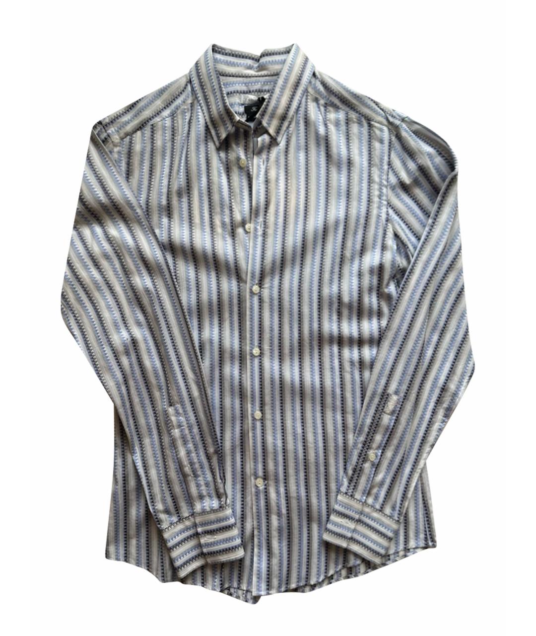 VERSACE COLLECTION Голубая хлопковая классическая рубашка, фото 1