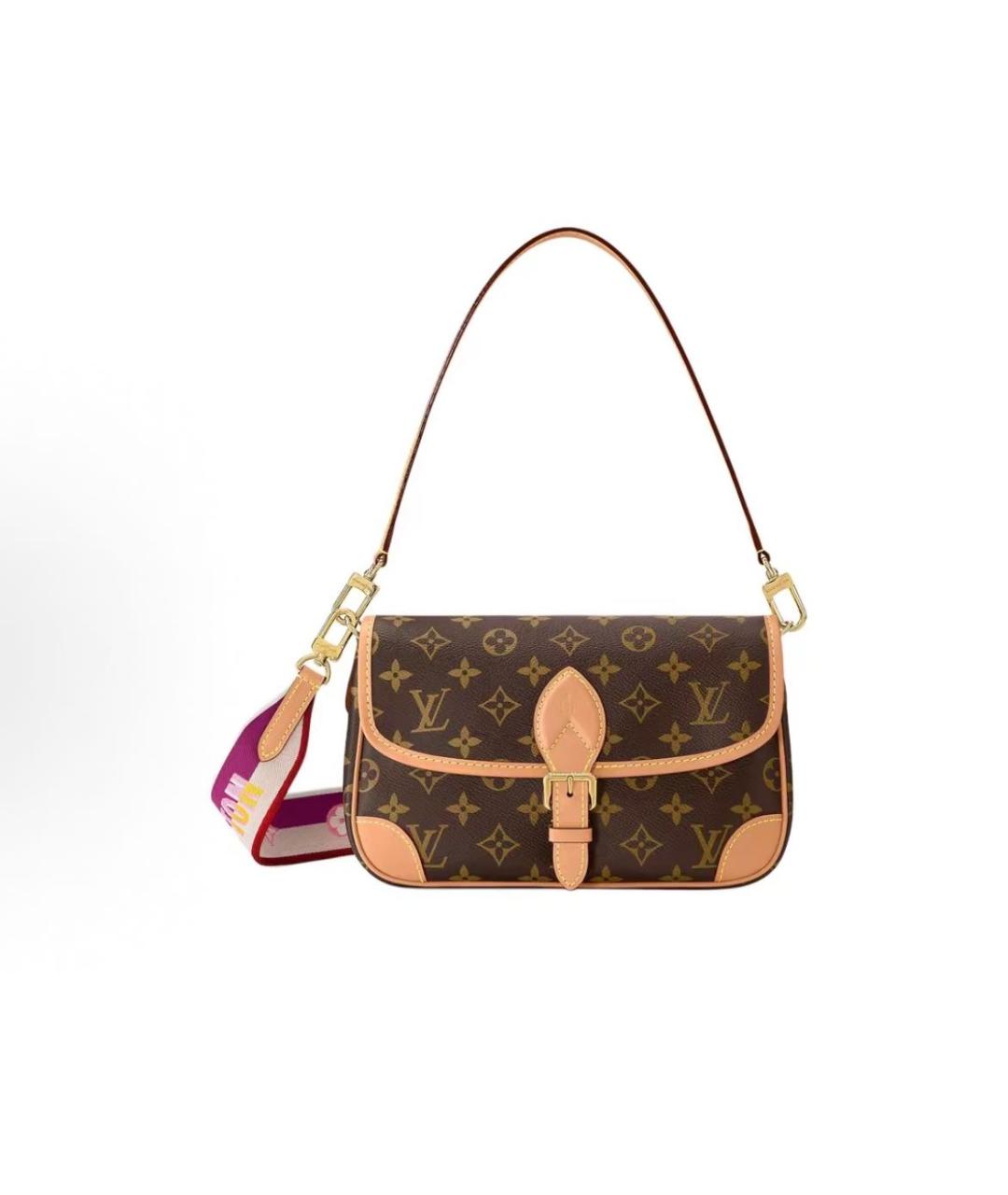 LOUIS VUITTON Коричневая сумка через плечо из канвы, фото 5