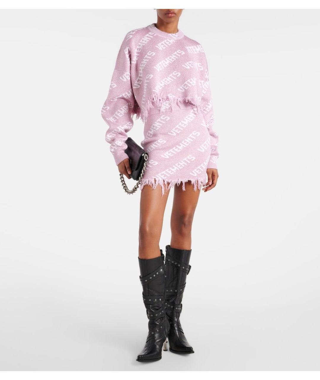 VETEMENTS Розовый шерстяной джемпер / свитер, фото 2