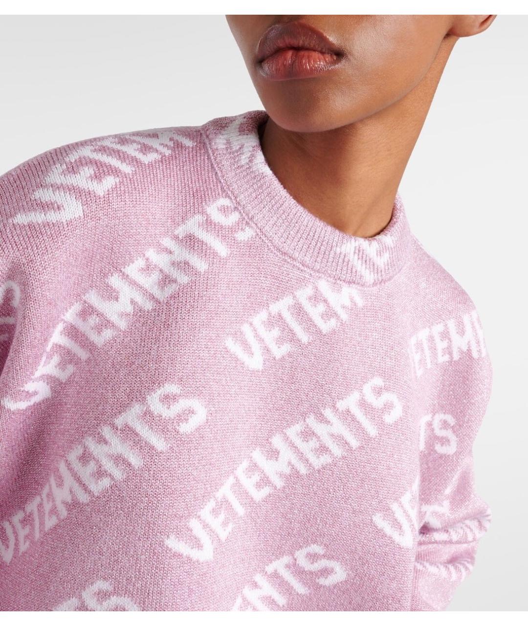 VETEMENTS Розовый шерстяной джемпер / свитер, фото 3