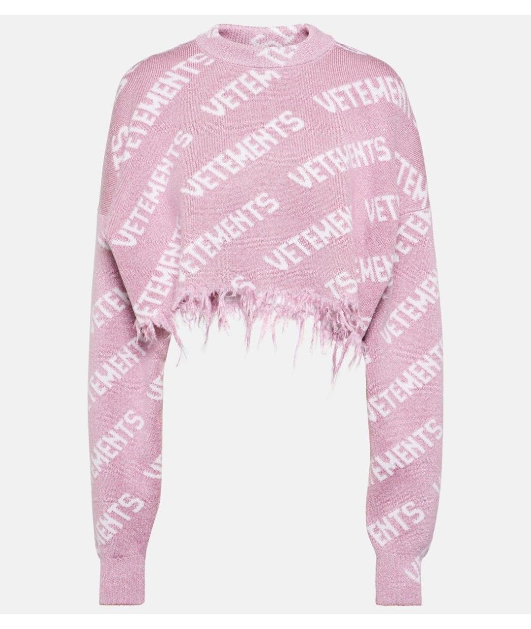 VETEMENTS Розовый шерстяной джемпер / свитер, фото 9