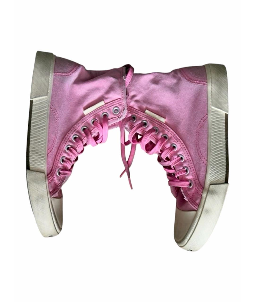 BALENCIAGA Розовые текстильные кеды, фото 5
