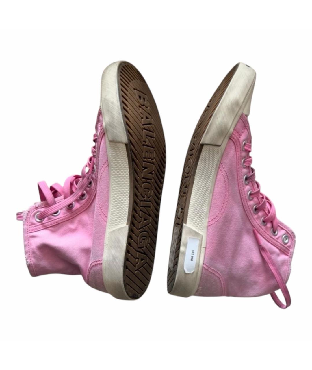 BALENCIAGA Розовые текстильные кеды, фото 6