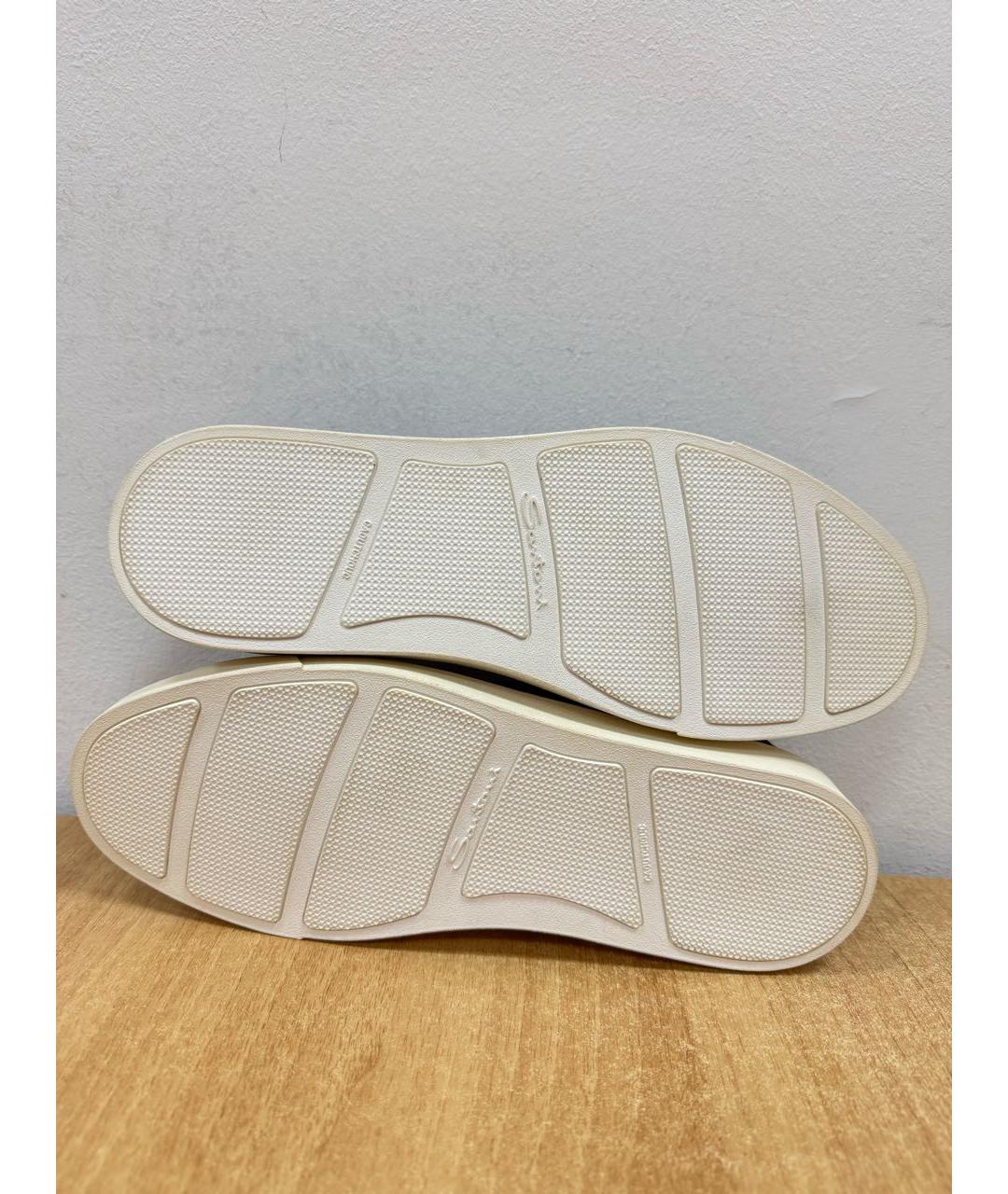 SANTONI Синие текстильные низкие кроссовки / кеды, фото 8