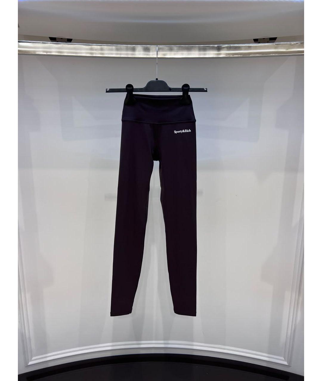 SPORTY AND RICH Черные леггинсы и велосипедки, фото 3