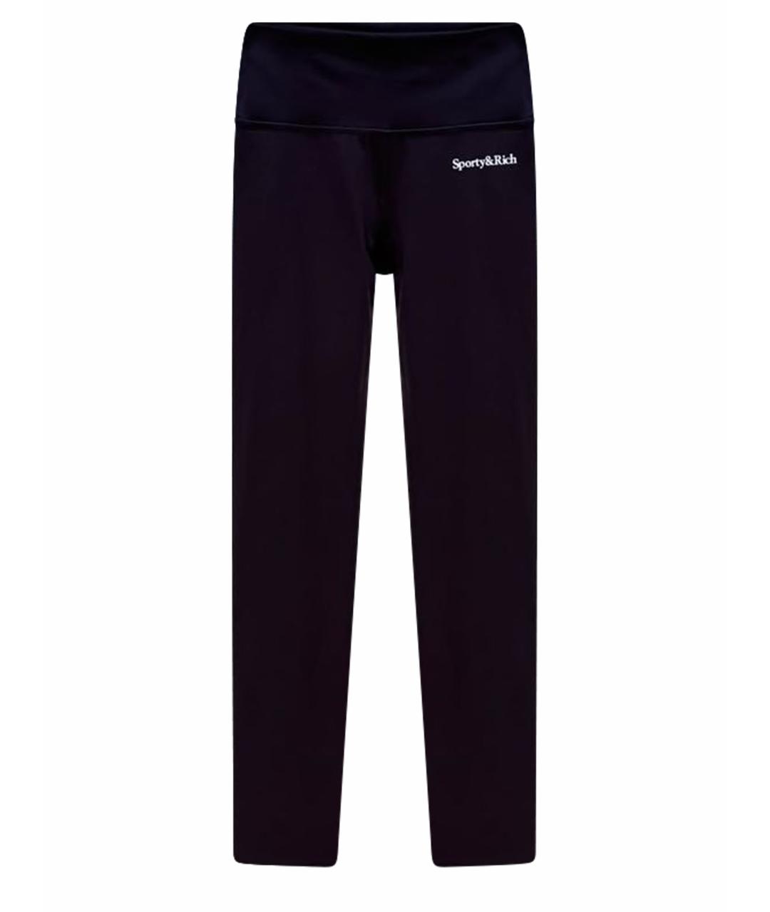 SPORTY AND RICH Черные леггинсы и велосипедки, фото 1