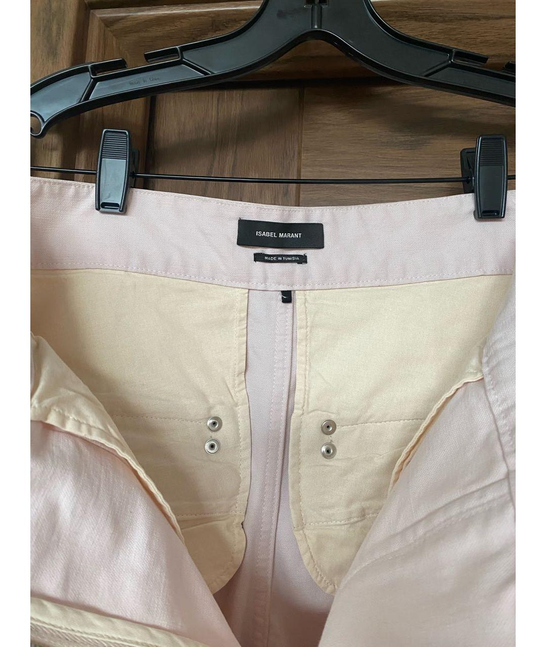 ISABEL MARANT Розовые хлопковые прямые джинсы, фото 3