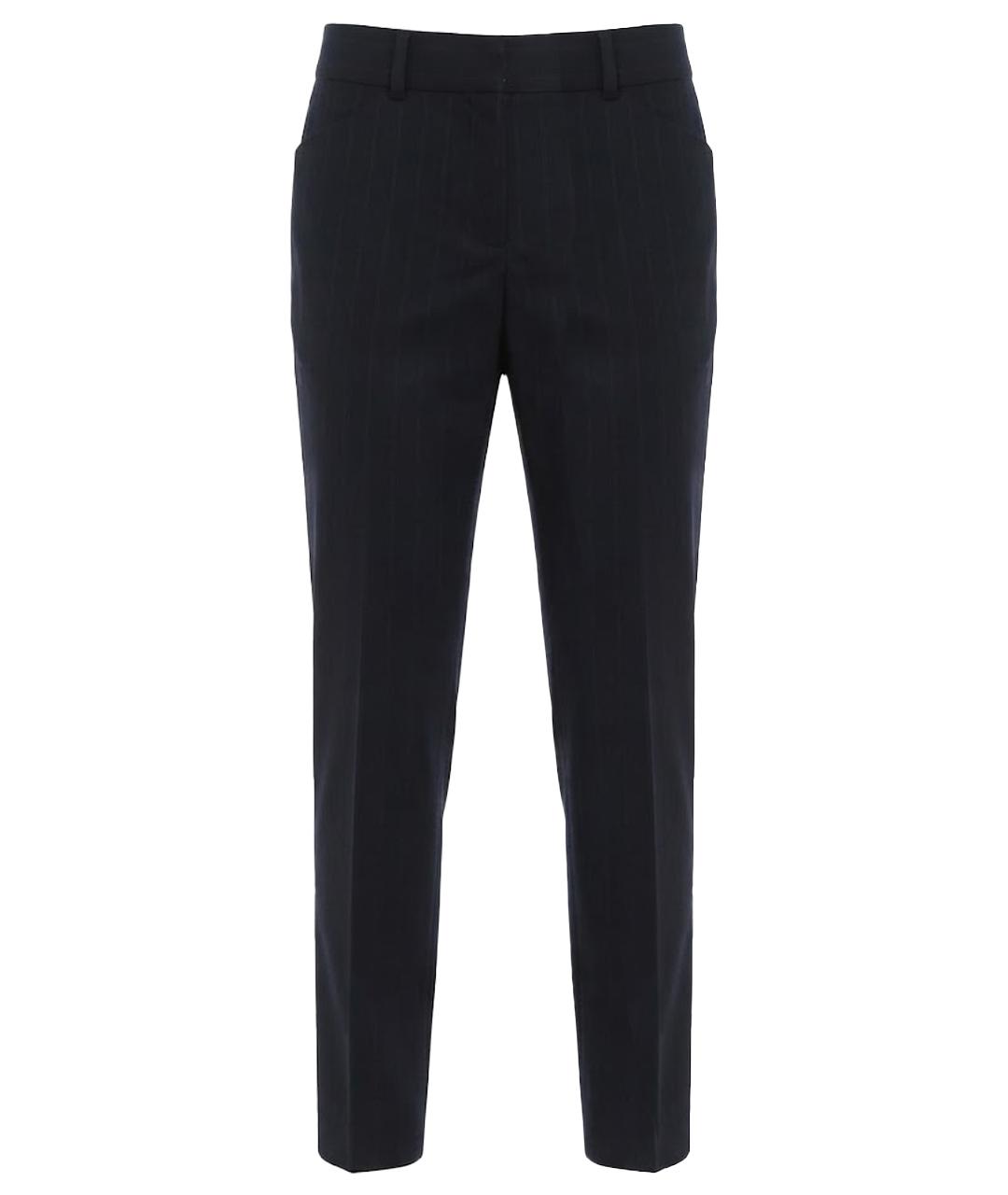 DOLCE&GABBANA Черные шерстяные прямые брюки, фото 1