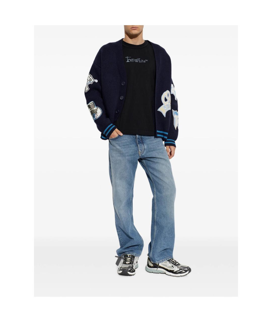 OFF-WHITE Черная хлопковая футболка, фото 4