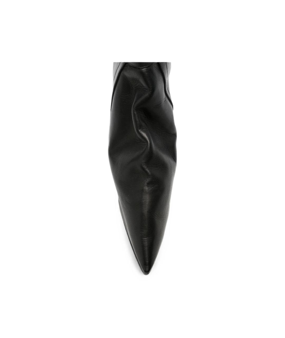 RICK OWENS Черные кожаные сапоги, фото 2