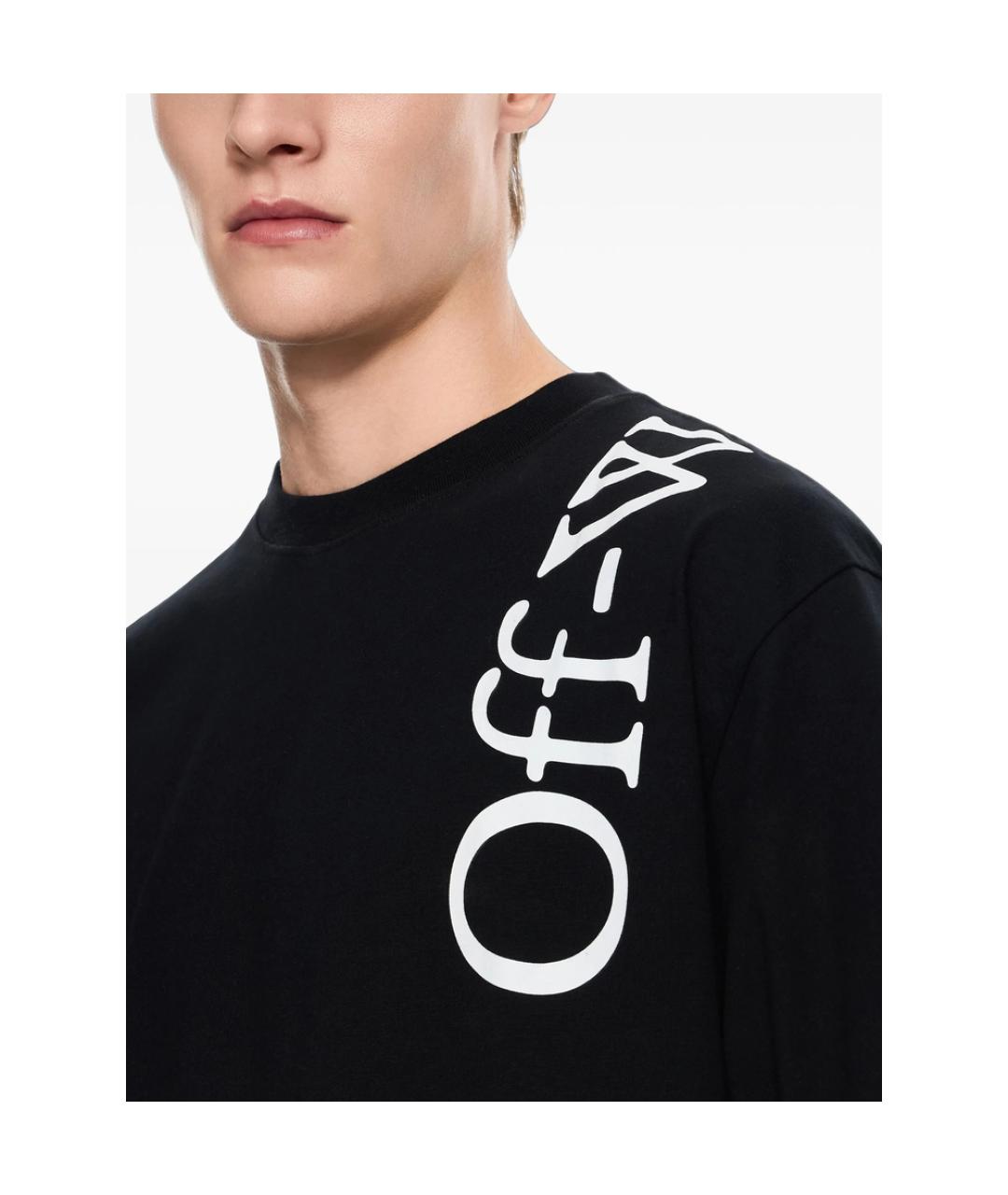 OFF-WHITE Черная хлопковая футболка, фото 5