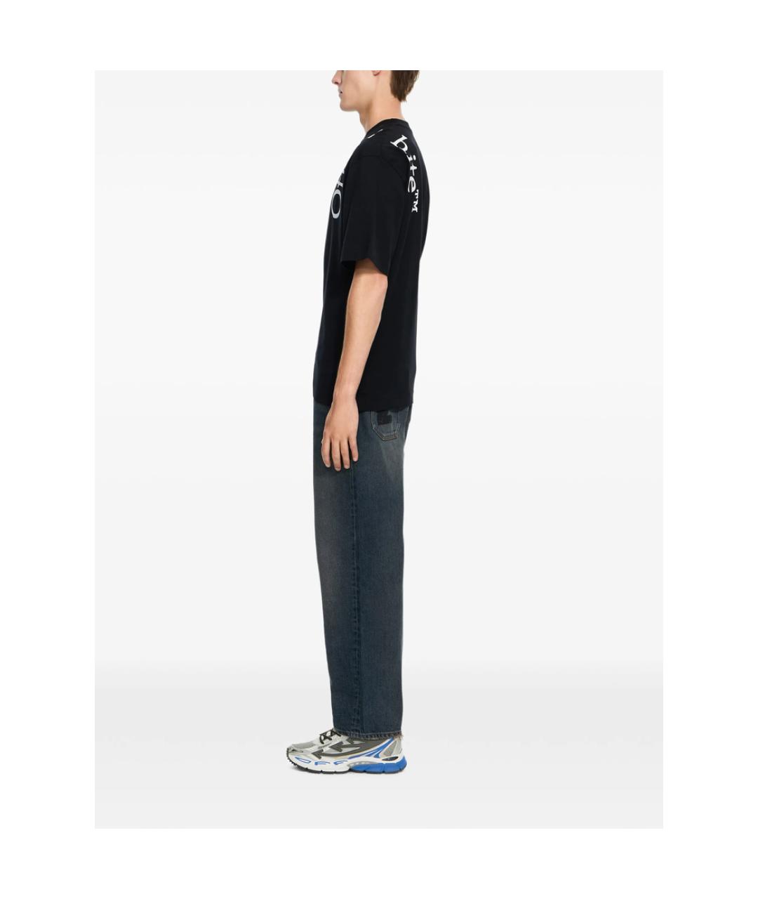 OFF-WHITE Черная хлопковая футболка, фото 2