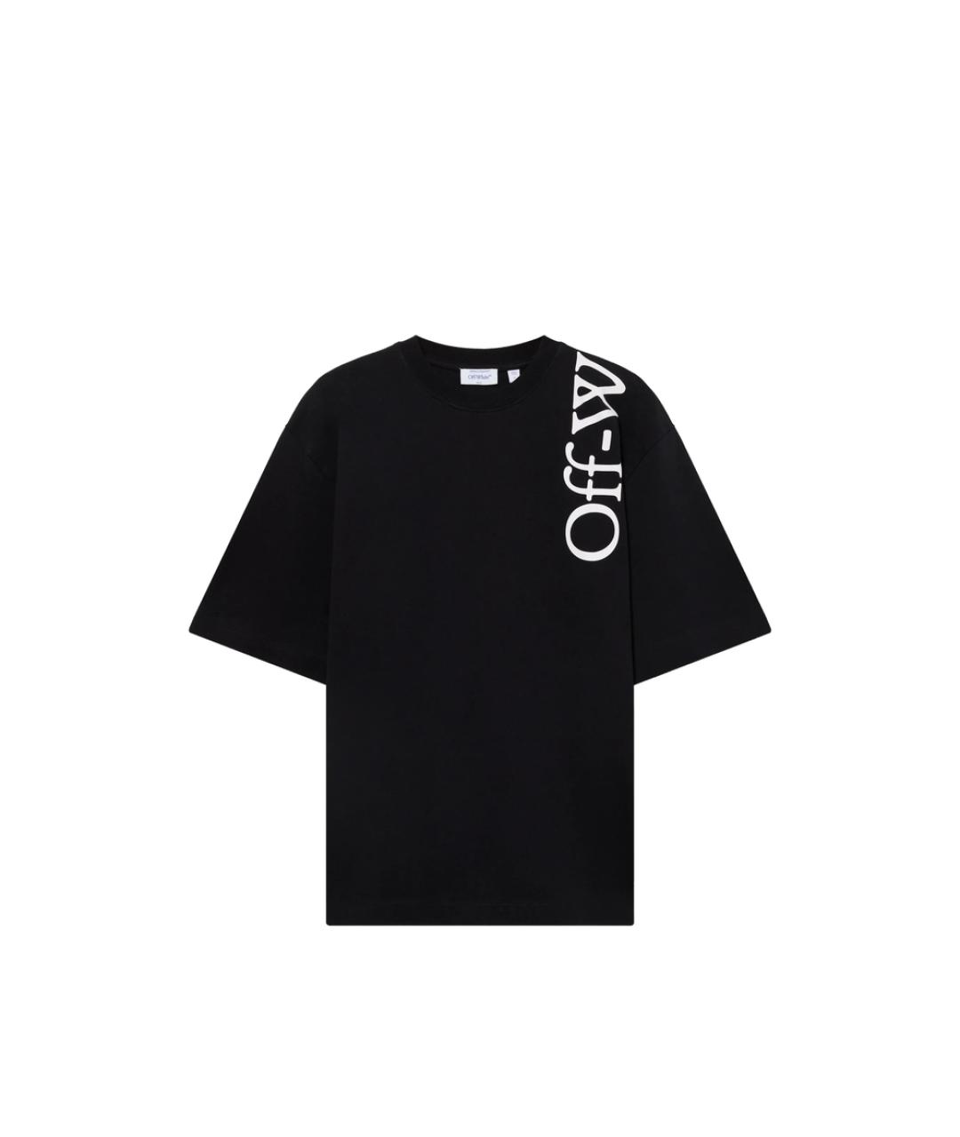 OFF-WHITE Черная хлопковая футболка, фото 1