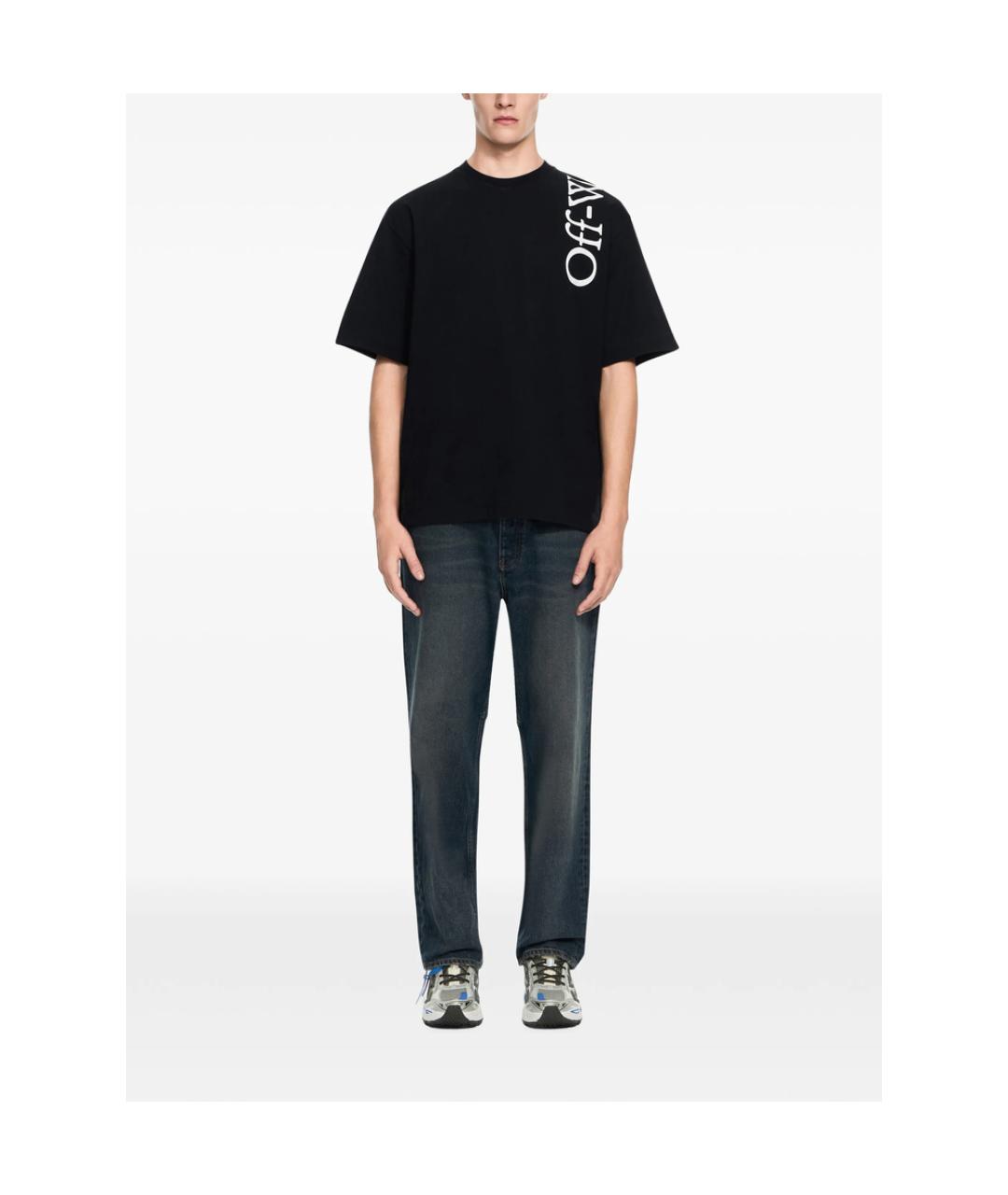 OFF-WHITE Черная хлопковая футболка, фото 3
