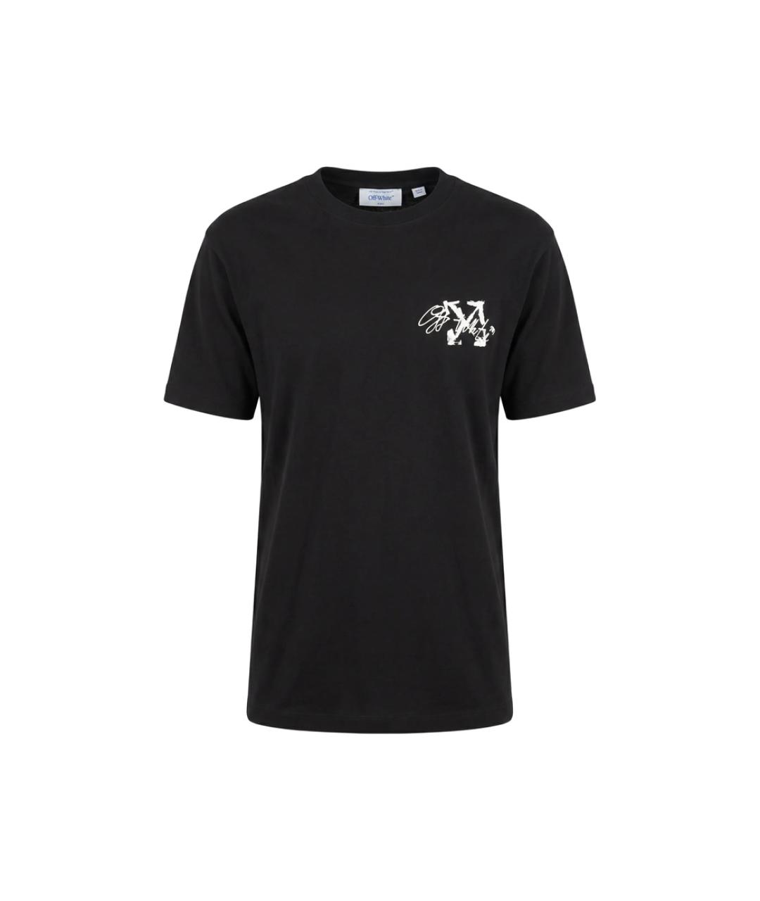 OFF-WHITE Черная хлопковая футболка, фото 1