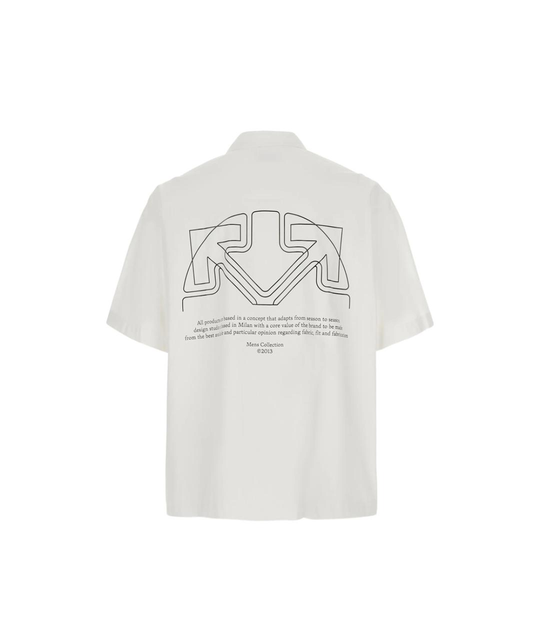OFF-WHITE Белая хлопковая кэжуал рубашка, фото 2