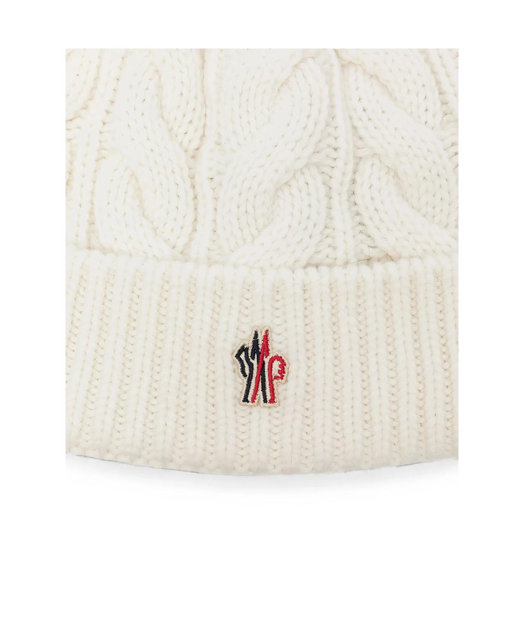 MONCLER GRENOBLE Бежевая шапка, фото 2