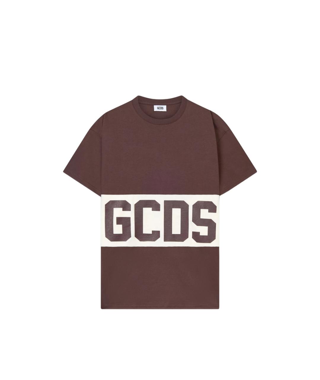 GCDS Коричневая хлопковая классическая рубашка, фото 1