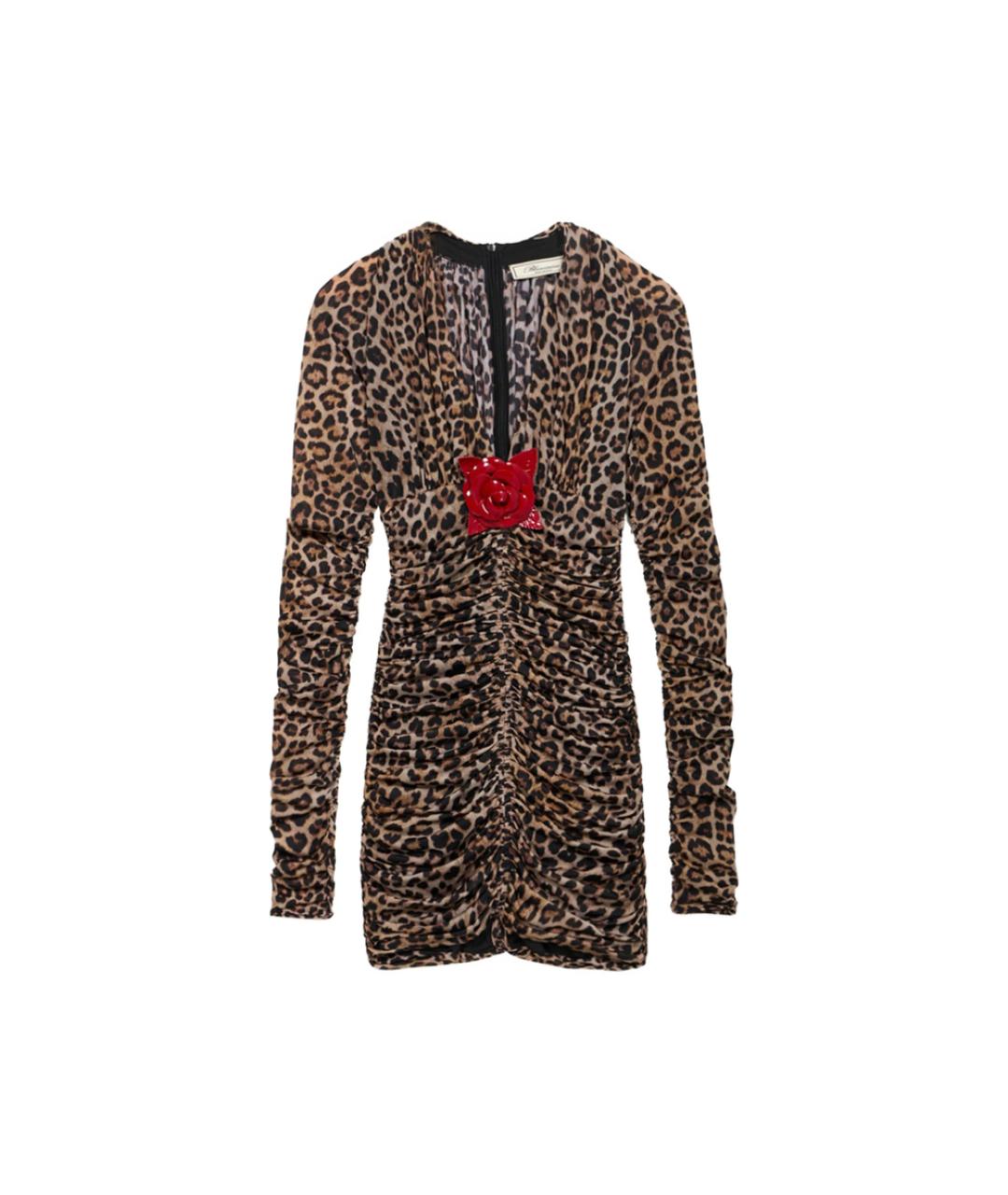 BLUMARINE Коричневое полиамидовое коктейльное платье, фото 1