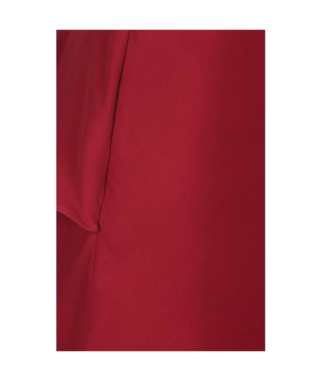 ALEXANDER MCQUEEN Бордовая шелковая юбка макси, фото 3