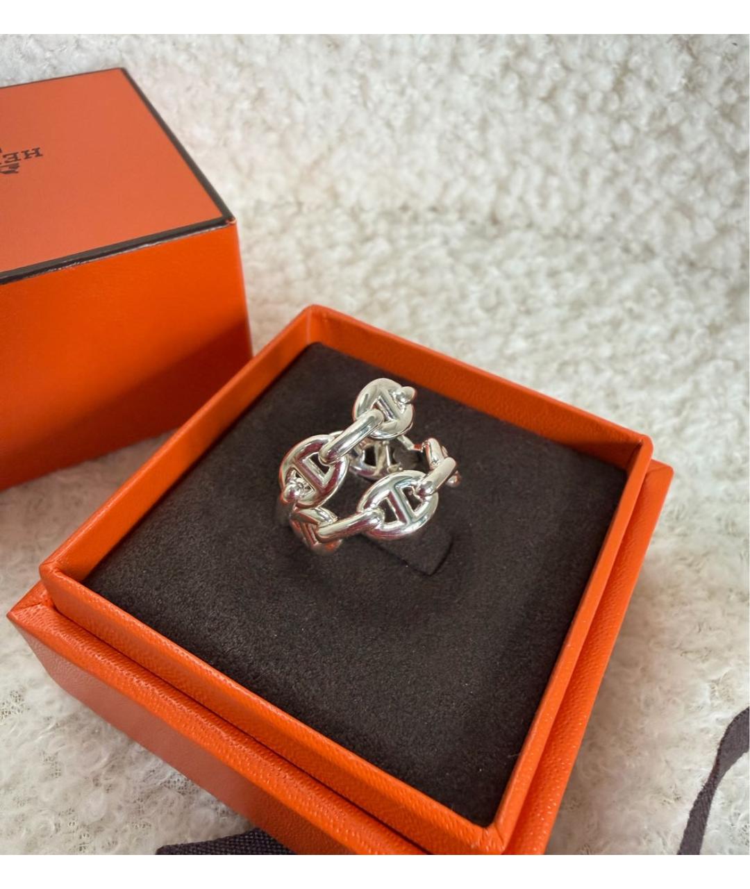 HERMES Серебряное серебряное кольцо, фото 7
