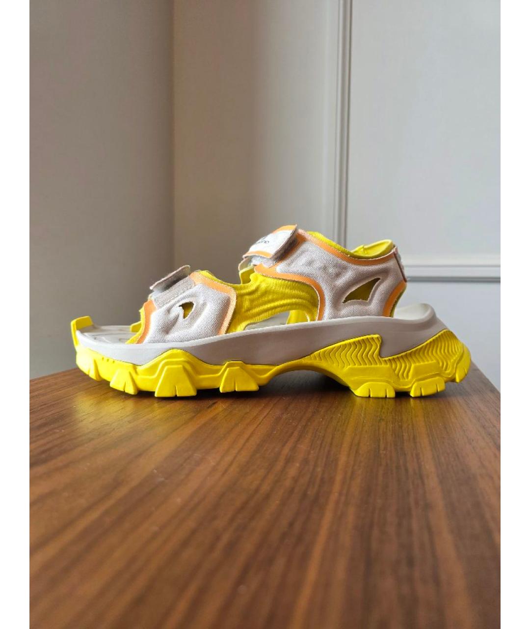 ADIDAS BY STELLA MCCARTNEY Желтые текстильные сандалии, фото 7
