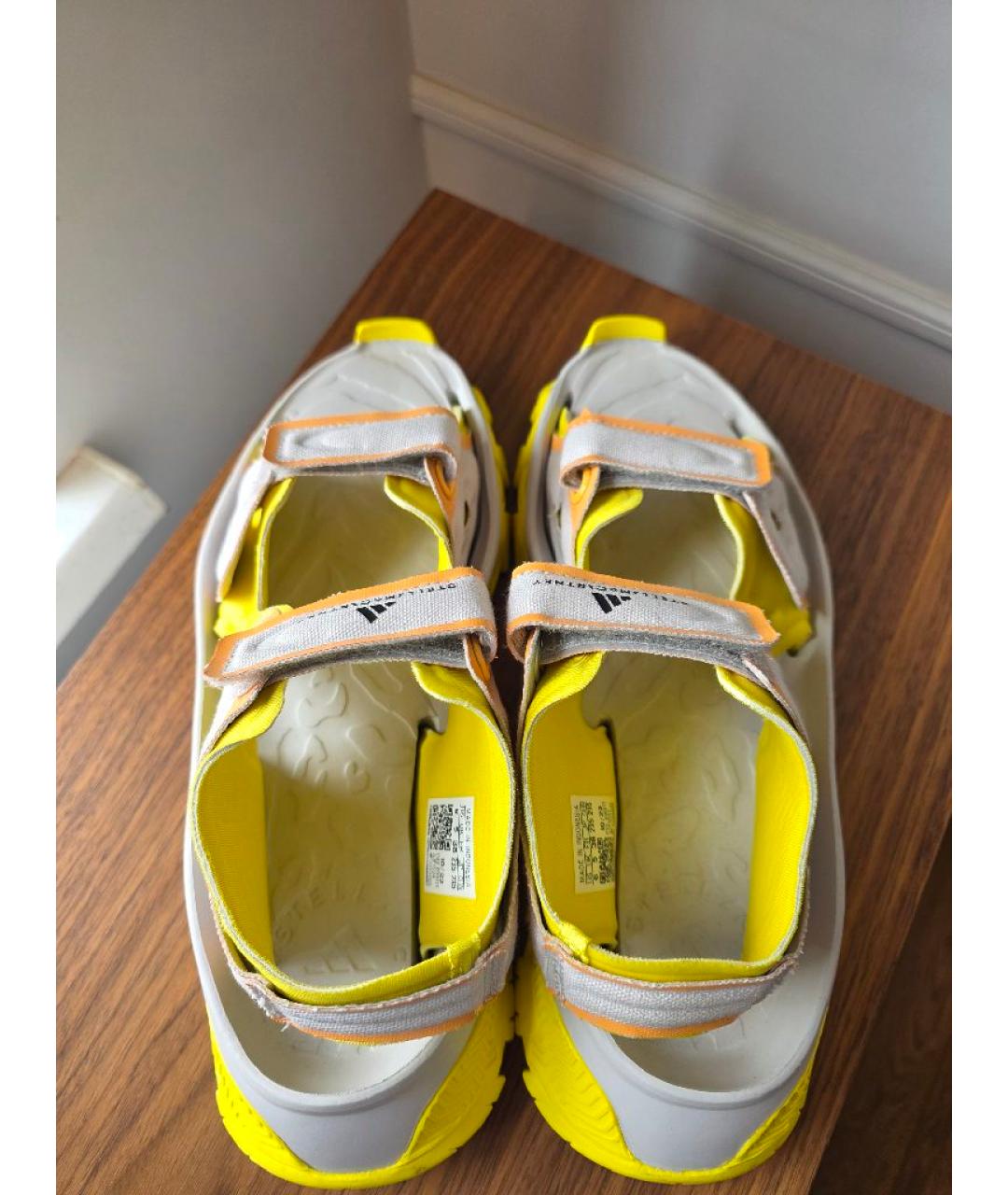 ADIDAS BY STELLA MCCARTNEY Желтые текстильные сандалии, фото 3