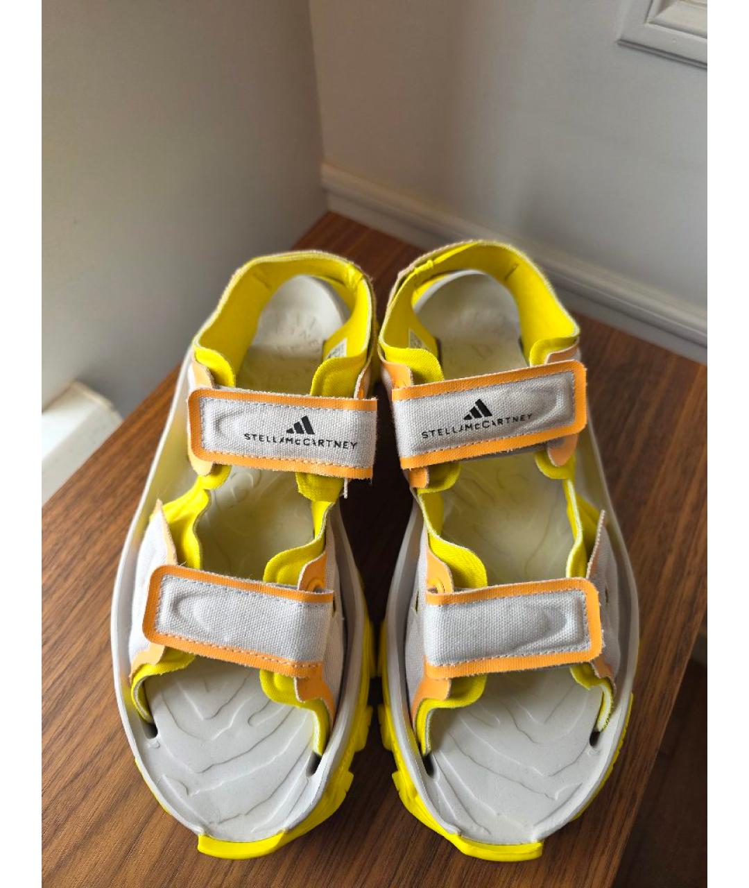 ADIDAS BY STELLA MCCARTNEY Желтые текстильные сандалии, фото 2