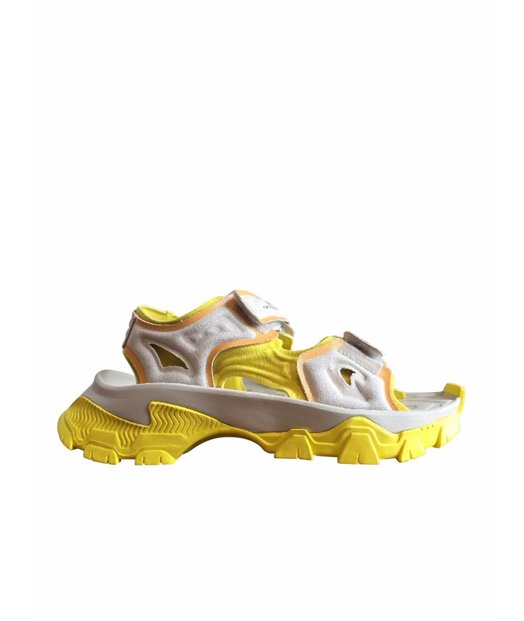 ADIDAS BY STELLA MCCARTNEY Желтые текстильные сандалии, фото 1