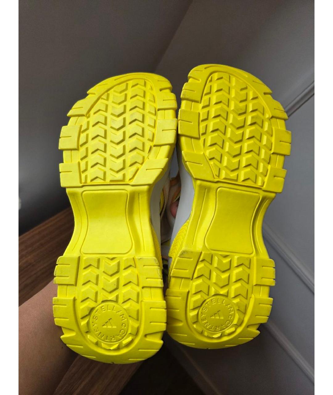 ADIDAS BY STELLA MCCARTNEY Желтые текстильные сандалии, фото 6