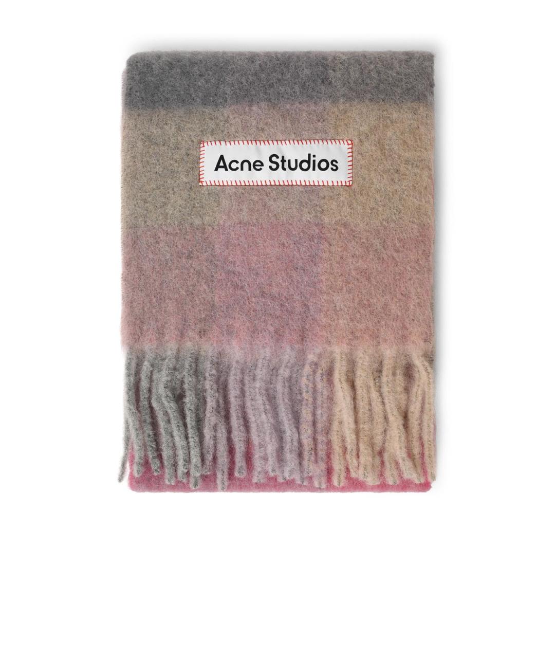 ACNE STUDIOS Мульти шерстяной шарф, фото 4